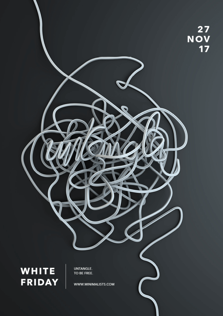 White Friday Poster mit dem Titel Untangle