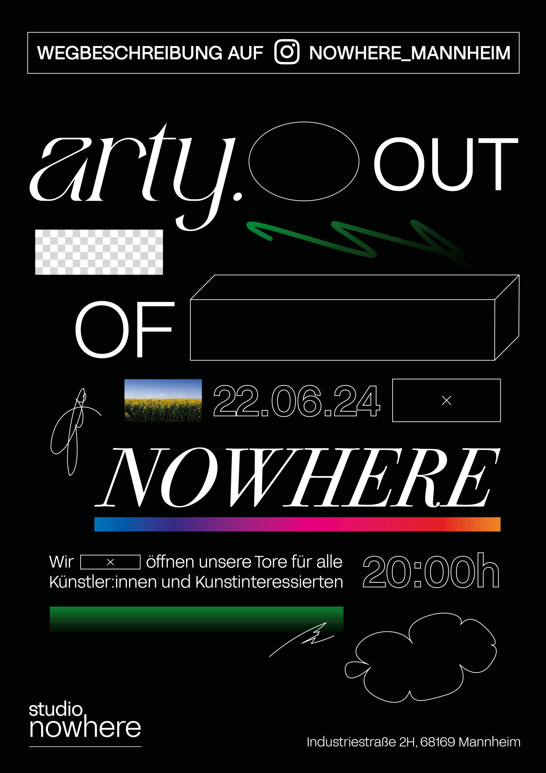 Studio Nowhere arty Poster Juni 2024