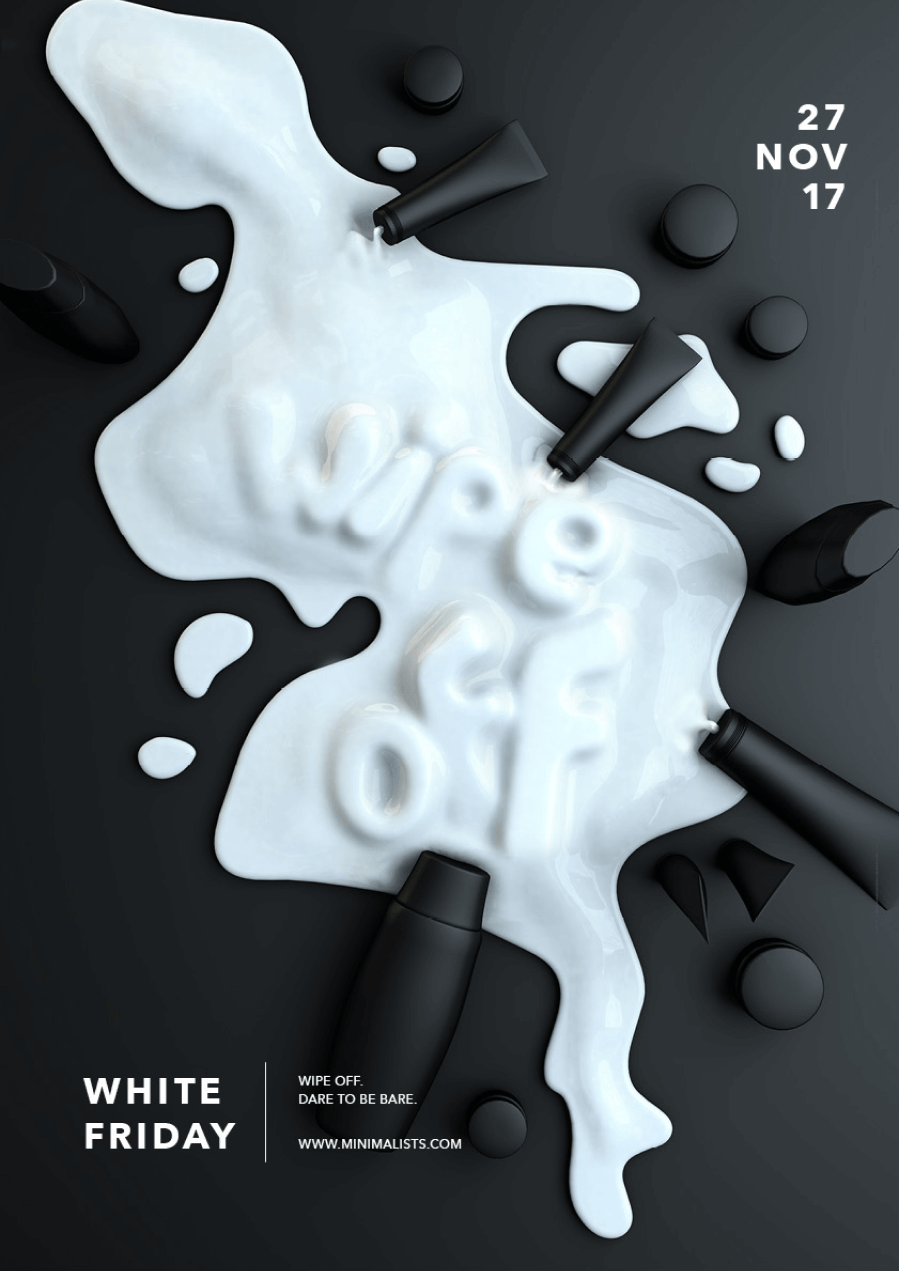 White Friday Poster mit dem Titel Wipe Off